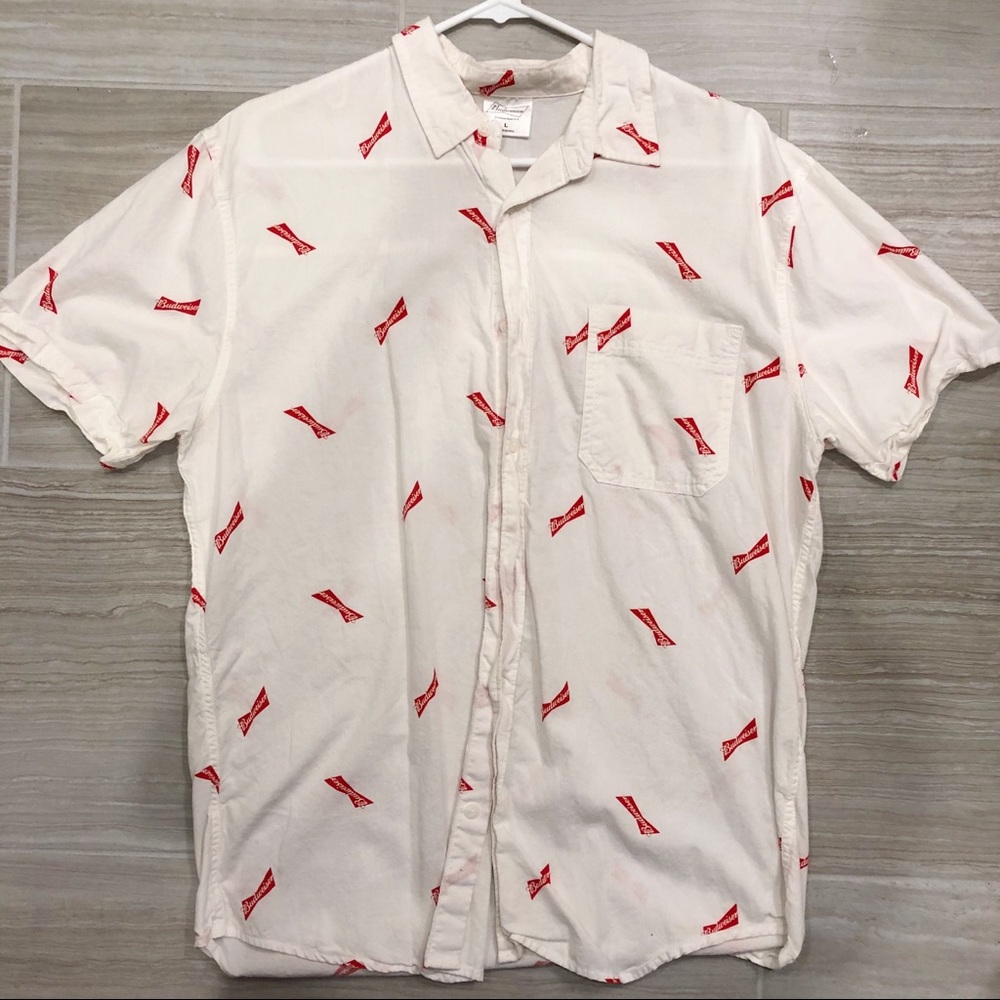 Men’s Budweiser Button Down Shirt
